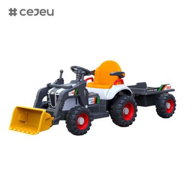 Conduite en plastique sur tracteur/Musique/Éducation précoce Lumière/Avec poussette manuelle/Batte à remorquer