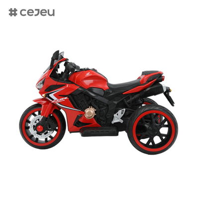 Pour les garçons et les filles âgés de 3 à 8 ans moto 12V, batterie 3 roues jouet de moto, Bluetooth, musique, lumière LED