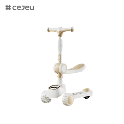 CJ-903, avec roue avant clignotante en PU roues arrière en PVC ordinaires Musées lumineuses, rose blanc gris, trois couleurs