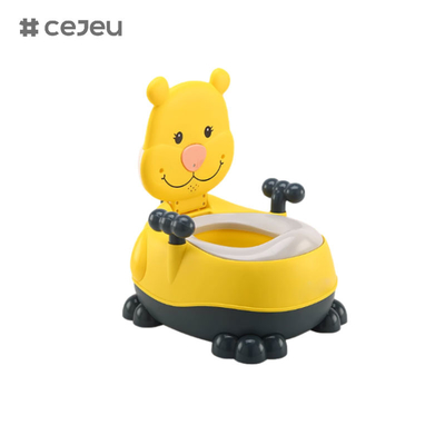 CJ-NT-106 Potty pour bébé siège de toilette confortable dossier dessin animé pots portables poubelles pour enfants