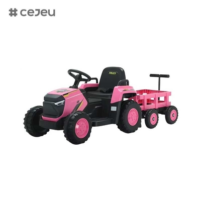 CJ-DLS-X18 enfants tracteur électrique voiture de jouet double moteur 12v batterie alimentée en plastique rouler sur la voiture de jouet avec de la musique lumière LED