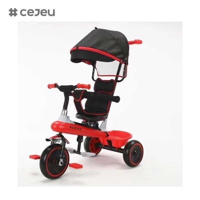 CJ-XSS-NW820 Fancy Kids Tricycle avec pédale pièces de rechange pour la promenade amusante des jeunes avec parapluie 4 en 1 Tricycle Kids