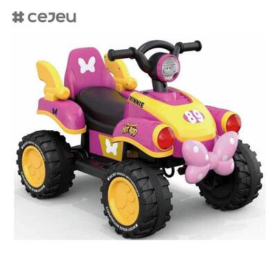CJ-FLBB-712 2 à 4 ans Bébé enfant conduit sur une voiture à pédales avec batterie coulissante
