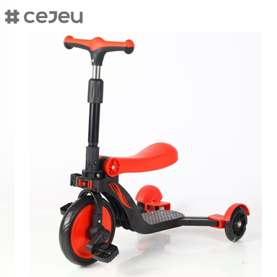 CJ-DDW-113 en gros pliable 5 en 1 Enfants Enfants Kick Scooters Jouets 3 roues Vélo Enfants Pieds Scooter Enfants Scooter pour Enfants Enfants 5 en 1