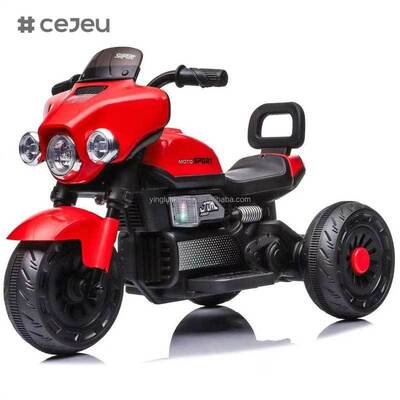 Moto électrique pour enfants CJ-XGZ606, vente directe d'usine, petit tricycle à la mode pour garçons avec musique et éclairage, 2 à 4 ans, 6V