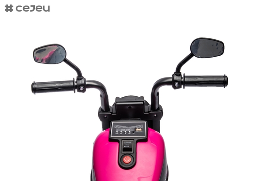 Jouet de moto électrique pour enfants, musique et lumières, accélération manuelle et frein à pied, 6V4,5AH