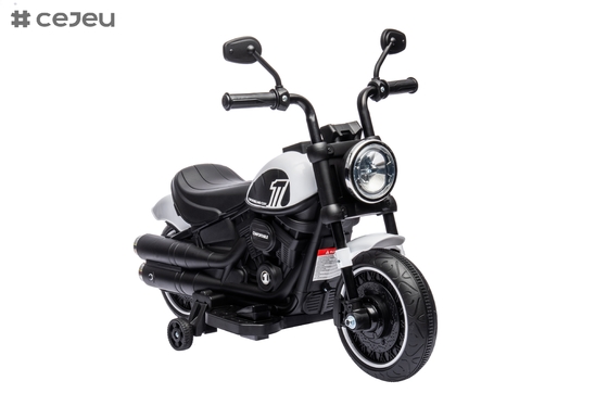 Jouet de moto électrique pour enfants, musique et lumières, accélération manuelle et frein à pied, 6V4,5AH