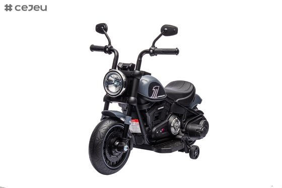 Jouet de moto électrique pour enfants, musique et lumières, accélération manuelle et frein à pied, 6V4,5AH