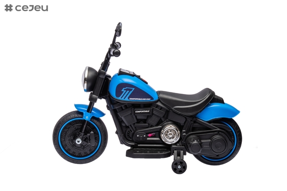 Jouet de moto électrique pour enfants, musique et lumières, accélération manuelle et frein à pied, 6V4,5AH