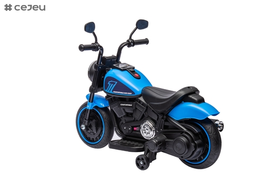 Jouet de moto électrique pour enfants, musique et lumières, accélération manuelle et frein à pied, 6V4,5AH