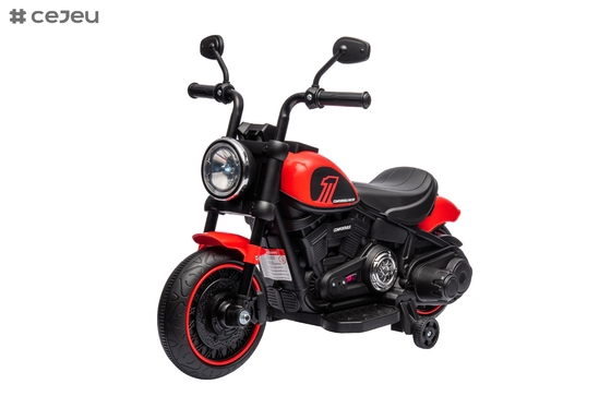 Jouet de moto électrique pour enfants, musique et lumières, accélération manuelle et frein à pied, 6V4,5AH