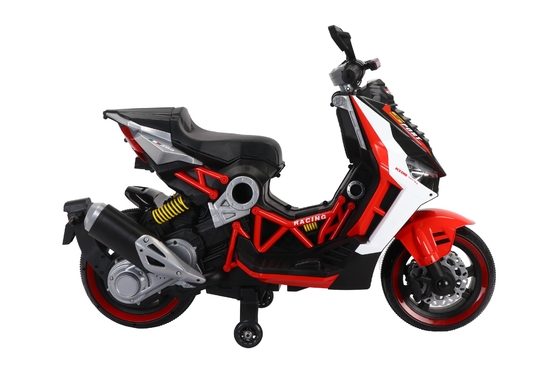 Scooter Vespa pour enfants, 12V rechargeable à vélo avec roues d'entraînement