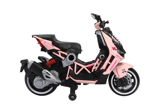 Scooter Vespa pour enfants, 12V rechargeable à vélo avec roues d'entraînement