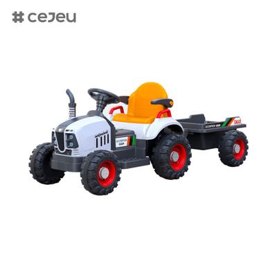 Conduite en plastique sur tracteur/Musique/Éducation précoce Lumière/Avec poussette manuelle/Batte à remorquer