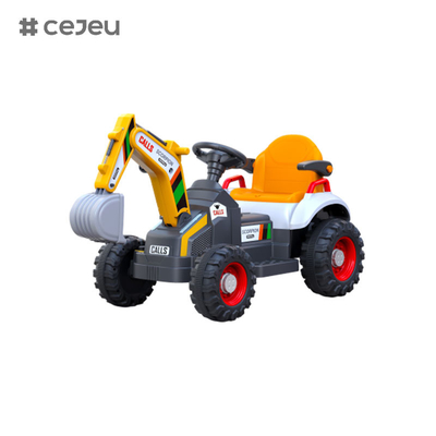 Conduite en plastique sur tracteur/Musique/Éducation précoce Lumière/Avec poussette manuelle/Batte à remorquer