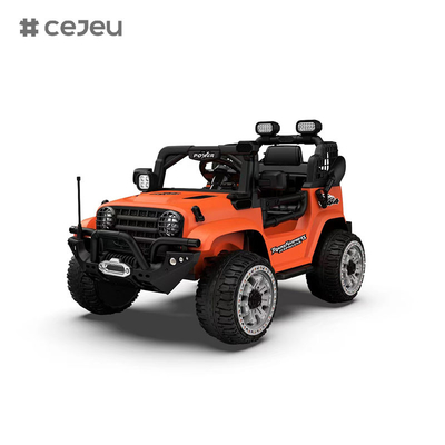 CJ-5399 12V 2 sièges Les enfants roulent sur une voiture UTV, un véhicule électrique de 4,5AH une voiture de camion avec un moteur de 2x550W,noir/vert foncé/orange