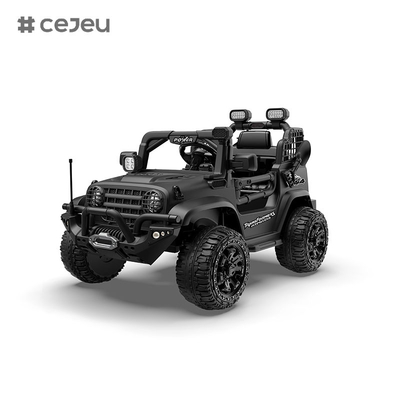 CJ-5399 12V 2 sièges Les enfants roulent sur une voiture UTV, un véhicule électrique de 4,5AH une voiture de camion avec un moteur de 2x550W,noir/vert foncé/orange