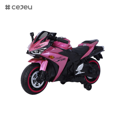 CJ-N-888 12V Ride sur la moto pour les enfants, batterie alimentée 2 roues jouet de moto avec Bluetooth, musique, lumière-