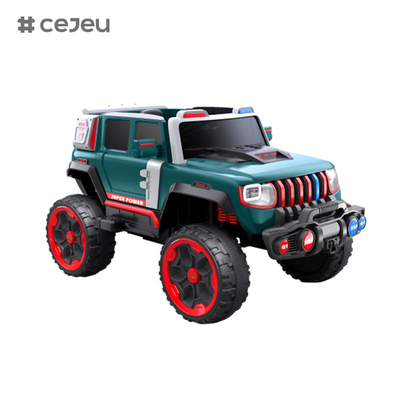 CJ-LC-6169 Jeep à quatre roues motrices 12V avec démarrage à un bouton, Bluetooth, USB - sûr, durable et amusant à conduire sur les enfants
