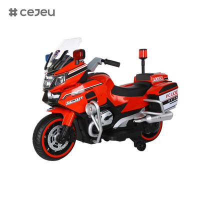 Pour les garçons et les filles âgés de 3 à 8 ans qui conduisent des motos de police avec deux roues d'équilibre, des lumières et de la musique