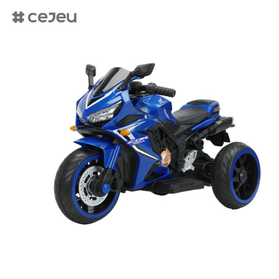 Pour les garçons et les filles âgés de 3 à 8 ans moto 12V, batterie 3 roues jouet de moto, Bluetooth, musique, lumière LED