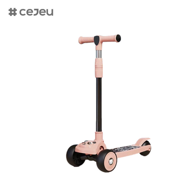 CJ-E300-2, modèle panda, avec des lumières, de la musique, la poignée peut être réglée 68-85cm, les enfants de différentes hauteurs peuvent jouer
