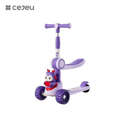 CJ-6333, avec lumières/musique/grandes roues/chassis à deux étages,Purple/rose/vert/bleu, 4 couleurs,pour garçons et filles