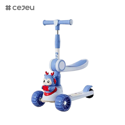 CJ-6333, avec lumières/musique/grandes roues/chassis à deux étages,Purple/rose/vert/bleu, 4 couleurs,pour garçons et filles