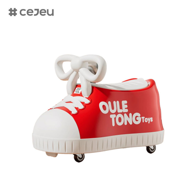 CJ-600, forme de chaussure, taille 48*27*34, musique/roue universelle silencieuse/grande boîte de rangement/agrandir le siège/conception anti-inclinaison