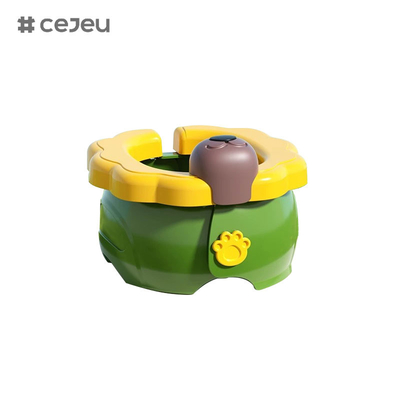 CJ-6901Children go out toilettes pliantes pour garçons et filles toilettes d'urgence pour voitures bébé, bleu vert jaune 3 couleurs disponibles