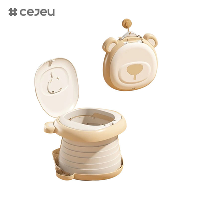 6921Toilette pliable,forme d'ours,Toilette pliable à une clé/toilette portable/entreposage rapide/facilité de nettoyage/sac à corde