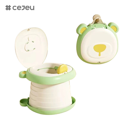 6921Toilette pliable,forme d'ours,Toilette pliable à une clé/toilette portable/entreposage rapide/facilité de nettoyage/sac à corde