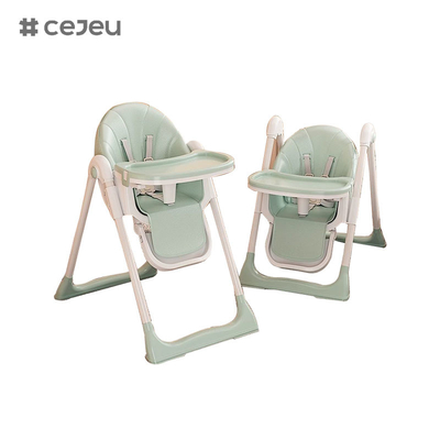 CJ-22/CJ-23,pp+swing+wheel, rose/gris/bleu/or, quatre couleurs,50.2*83.1*88.2cm, chaise haute pour bébé fiable et sûre