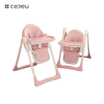 CJ-22/CJ-23,pp+swing+wheel, rose/gris/bleu/or, quatre couleurs,50.2*83.1*88.2cm, chaise haute pour bébé fiable et sûre