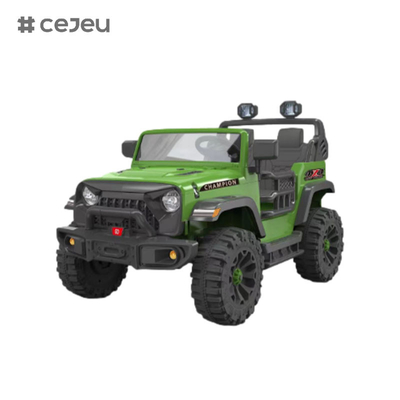 CJ-JC308, avec 2.4G RC Deux sièges/USB/Light Four wheel suspension MP3 socket/Music12V7AH*1/40W*2Blanc/Rouge/Verde/Noir