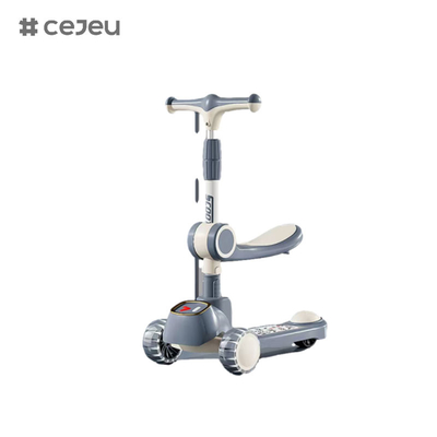 CJ-903, avec roue avant clignotante en PU roues arrière en PVC ordinaires Musées lumineuses, rose blanc gris, trois couleurs