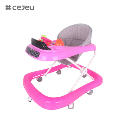 CJ-1166, baby walker, Musique 3 Ajusteur de hauteur Roue silencieuse*6 Coussin: Linen Un clic pliable
