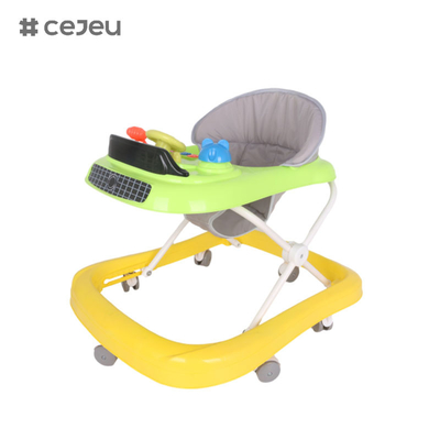CJ-1166, baby walker, Musique 3 Ajusteur de hauteur Roue silencieuse*6 Coussin: Linen Un clic pliable