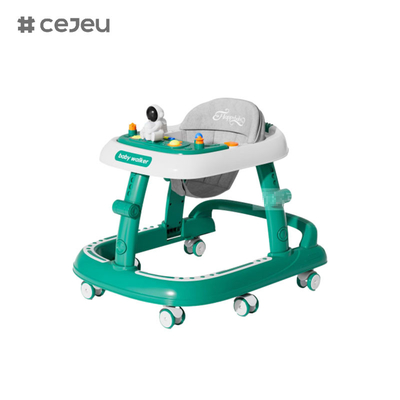 CJ-5688, baby walker, Musique 7 régulateur de hauteur Roue silencieuse*6 Coussin: Linen Un clic pliable, Rouge Vert Noir