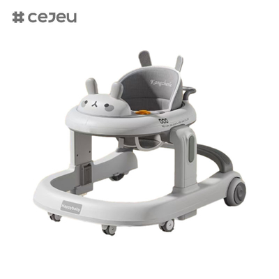 CJ-928, baby walker, Orange Grey Coffee, Musique/Lumières 6 Ajusteur de hauteur, produit Taille: 58*59*73cm, Un clic pliable