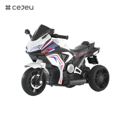 Moto électrique personnalisable pour enfants garçon tricycle rechargeable bébé peut rouler voiture de jouet grande voiture à batterie à double entraînement