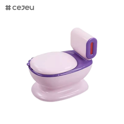 CJ-QC9991 Simulation de toilette pour enfants avec musique de chasse à eau, pot plus dessin animé pour bébé 2-4-6-8 ans
