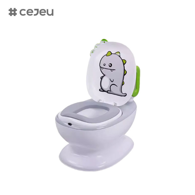 CJ-QC9991 Simulation de toilette pour enfants avec musique de chasse à eau, pot plus dessin animé pour bébé 2-4-6-8 ans