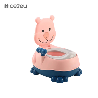 CJ-NT-106 Potty pour bébé siège de toilette confortable dossier dessin animé pots portables poubelles pour enfants
