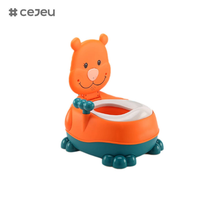 CJ-NT-106 Potty pour bébé siège de toilette confortable dossier dessin animé pots portables poubelles pour enfants