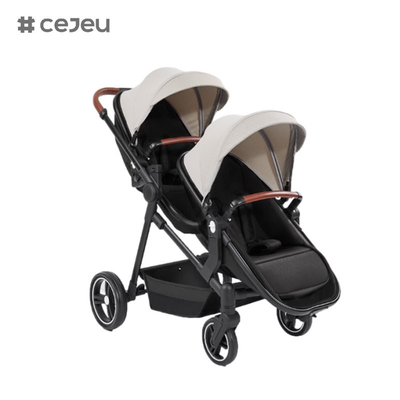 CJ-PSD-S600T Nouveau design pliable détachable double bébé poussette jumelle poussette pour les bébés 0-3 ans