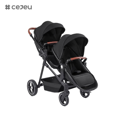 CJ-PSD-S600T Nouveau design pliable détachable double bébé poussette jumelle poussette pour les bébés 0-3 ans