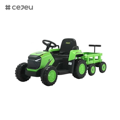 CJ-DLS-X18 enfants tracteur électrique voiture de jouet double moteur 12v batterie alimentée en plastique rouler sur la voiture de jouet avec de la musique lumière LED