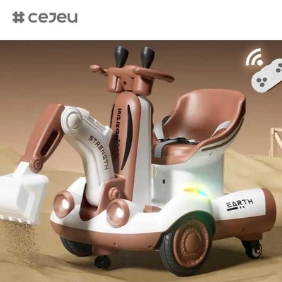 CJ-HB-919 Nouveau arrivée 2 en 1 enfants voiture électrique équilibre / 360 degrés rotation enfants creuseur Voyage sur une pelle automobile