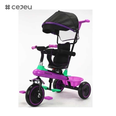 CJ-XSS-NW820 Fancy Kids Tricycle avec pédale pièces de rechange pour la promenade amusante des jeunes avec parapluie 4 en 1 Tricycle Kids